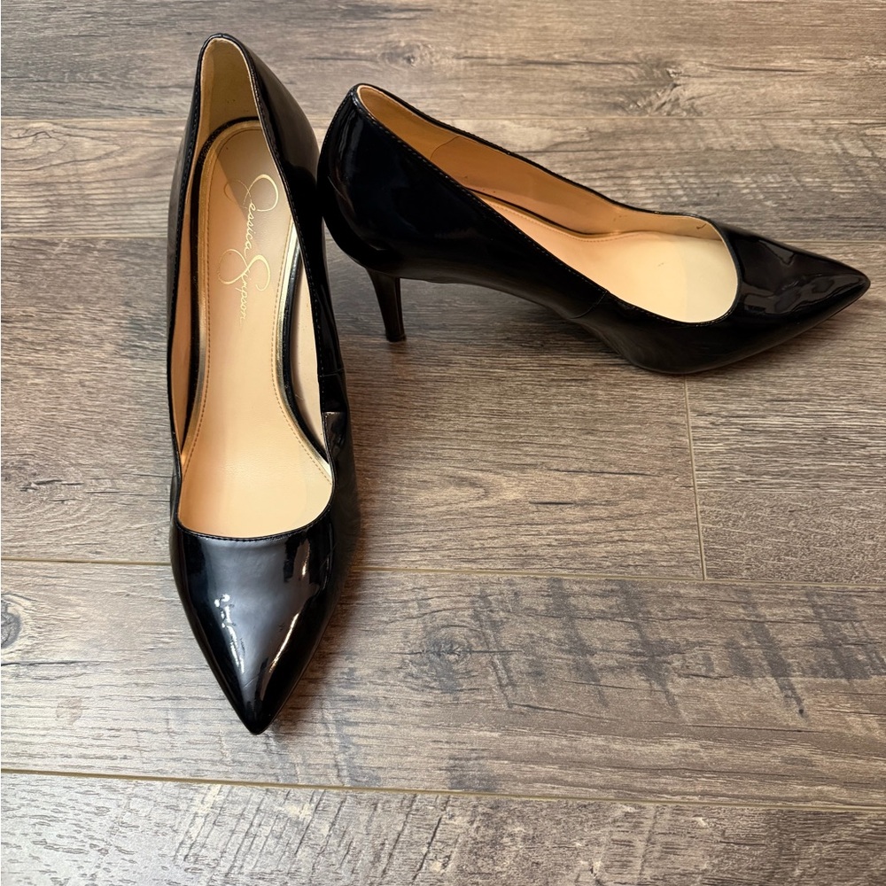 Jessica Simpson Black Patent Heels